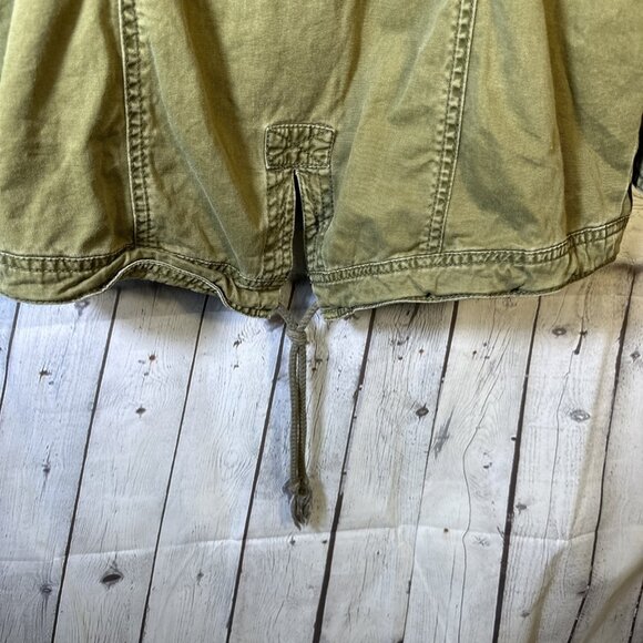 Abercrombie & Fitch Utility Outerwear Jacket Medium Military Green Hooded - Picture 8 of 13